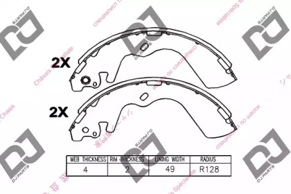 Комлект тормозных накладок DJ PARTS BS1137